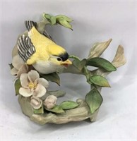 Cybis Yellow Bird on Branch and Floral