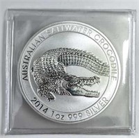 2014 Australian 1oz Silver Saltwater Croc .999