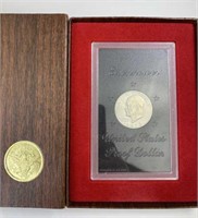 1972 Proof Ike Dollar in Brown Box, Silver