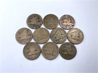 (10) Cull Flying Eagle Cents 1857-58