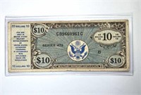 $10 U.S. MPC Note, Series 472, 1948-51