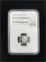 1996-S Silver 10c, PF-69 Ultra Cameo NGC