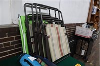 Lot of outdoor chairs, stadium chairs