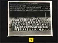 1972 NY Football Giants Photo 8x10