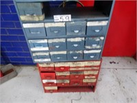 2 Steel 16 Drawer Small Parts Cabinets