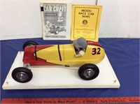 Race Car Model w/display case built by Bob Fenske&