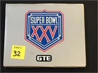 Super Bowl Theme Art Cards Silver Anniversary