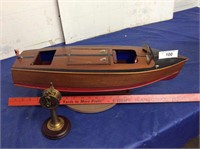 Chris-Craft Wooden Boat Model & Throttle Control