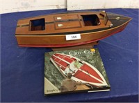 Chris-Craft Wooden Boat Model w/electric motor &