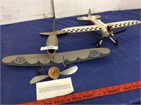 2 Model Airplanes (1 American Junior rubber band &