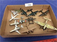 12 assorted collectible airplanes