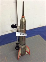Vintage Friction Rocket Spaceship Tin Toy