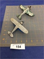 2 vintage die-cast collectible airplanes