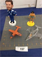 2 airplanes, Wonder Woman, Dale Jr. bobblehead