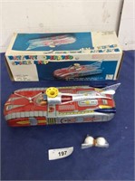 Vintage Battery Operated Tin Space Ship