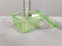 Green refrigerator glass dish