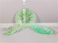 Fenton glass plate, candy dish and shoe