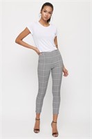 DYNAMITE Christy Super Skinny Pant -PINK CHECK- XS