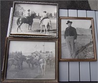 3 Vintage 8X10 Cowboy Photos