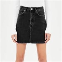 Zara Black Denim Skirt- XS