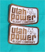 2 Utah Power & Light Patches 2" X 3" Unused