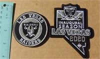 2 Las Vegas Raiders Football Patches Hook & Loop