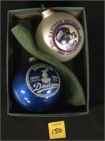 B. Dodgers, NY Giants Ornaments