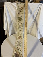 VINTAGE DANISH BELL PULL - EMBROIDERED