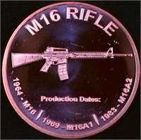 1oz Copper Bullion Coin M 16 Rifle