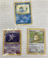 Lot of 3 Pokémon hologram cards