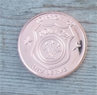 1oz Copper Bullion Coin Police