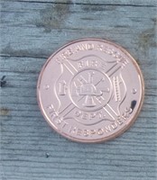 1oz Copper Bullion Coin Fire & Rescue