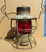 GNRY Railroad Lantern Great Northern Red Glass