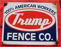 Trump Fence Co. Aluminum Sign 12" X 16"