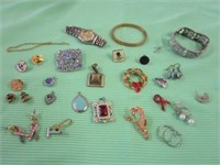 Pins, Earrings, Watch, & More