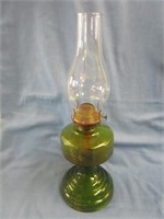 Beautiful Vintage Green Base Oil Lamp - Pick up