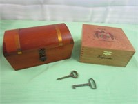 Cigar Box, Small Chest, & Old Keys