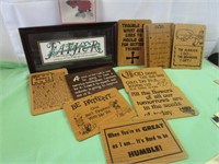 Cute Wood Signs with Sayings & Father & Mother