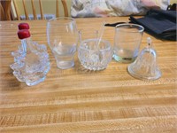 Lot of  Glass Pieces-Glass, Candle holder, Sugar