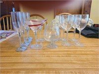 Lot 12 wine/cocktail glasses