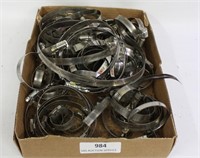 Box of  50+ Various Size Hose Clamps 1-1/2" to 8"