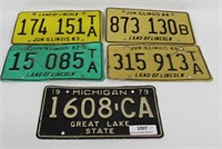1979-84 Misc Illinois/Michigan License Plates