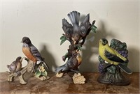 Porcelain bird figurines