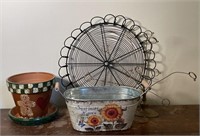 Wire basket, tag holder, bucket, flower pot