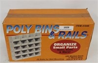 20 Ct Molded stack Poly Bins & Rails