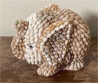 Elephant made out of seashells