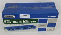 20 Ct Molded Stack Poly Bins & Rails