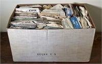File box full of vintage sewing patterns