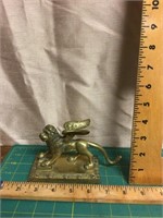 Brass lion with wings