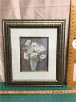 Framed floral art
